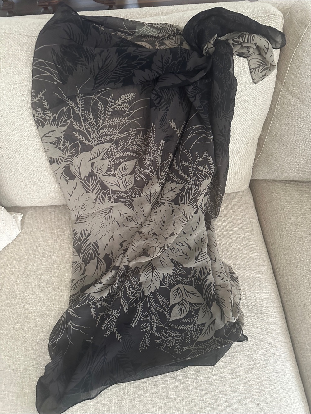 Tommy Bahama Black, khaki  Floral Swim Sarong